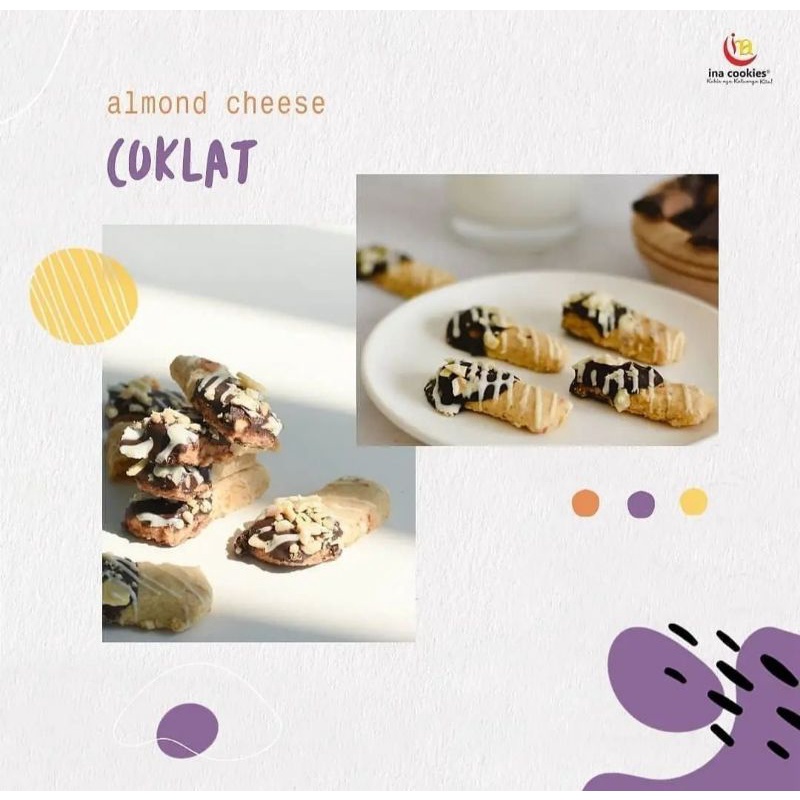 

almond cheese cokelat