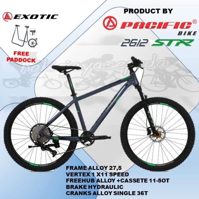 (Gosend) Sepeda Gunung 27,5 Exotic 2612 Str 11Speed Hydrolik Freehub Diskon R10