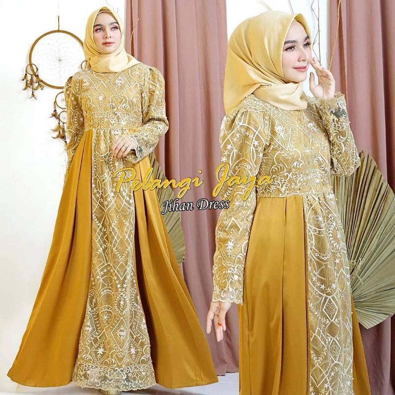 COD GAMIS TULLE SATIN/KEBAYA JIHAN DRESS/GAMIS KONDANGAN/GAMIS TUNANGAN