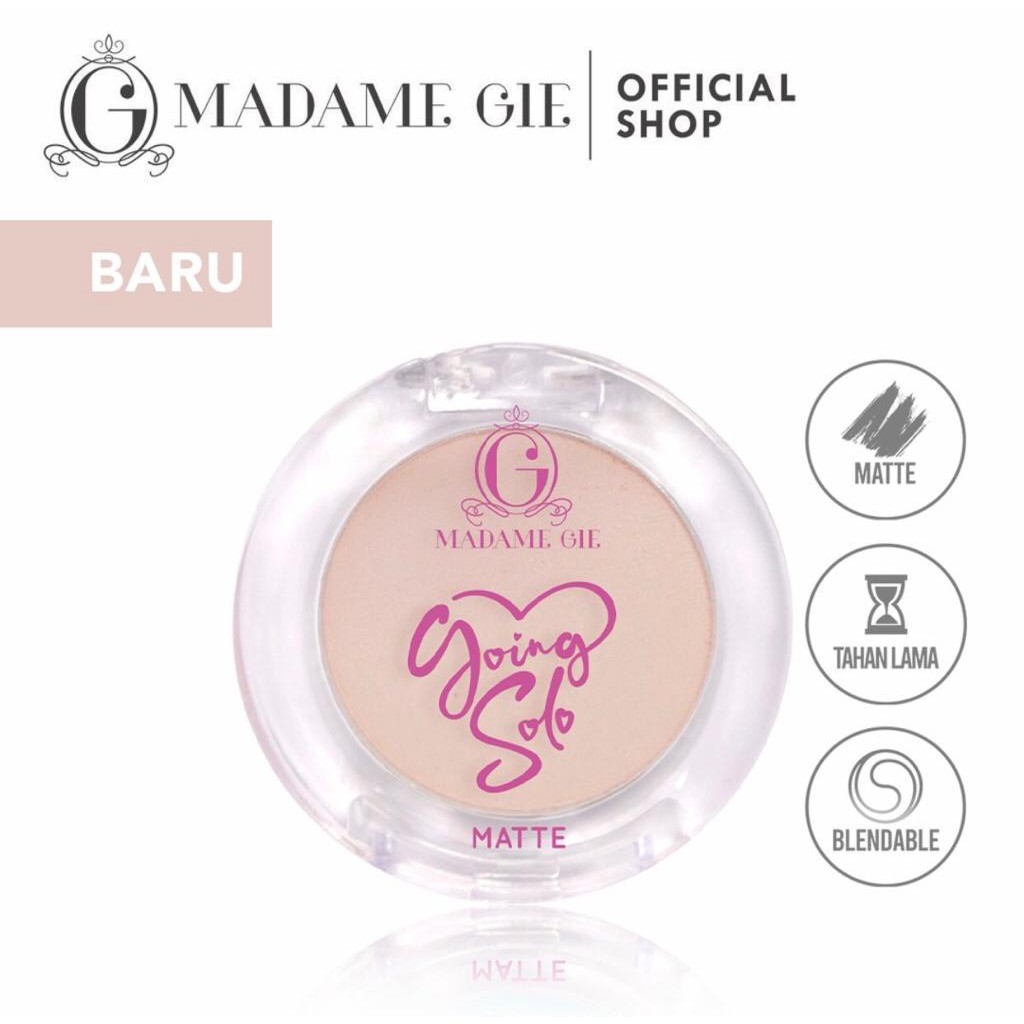 [ORI] [BPOM] Madame Gie Going Solo Matte Pressed Eyeshadow - MakeUp