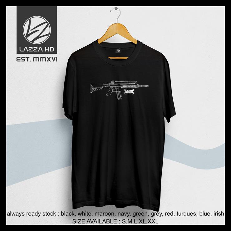 Baju Kaos Pria Distro Kaos Tshirt Distro Pubg M416 Terlaris Murah Simple Custom