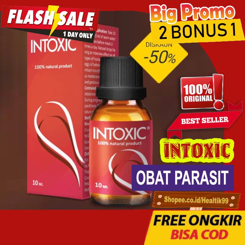 NEW  INTOXIC Cairan Herbal Anti Parasit 100% Asli - Intoxic Anti Parasit Original Aman BPOM