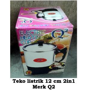 MUG/ Teko Listrik STAINLESS Q2 12 cm/ Pemanas Air/ Heater