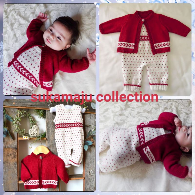 BAJU BAYI RAJUT PEREMPUAN DAN LAKI LAKI MALIKIN / JUMPER RAJUT BAYI UNISEX NEW BORN 1-12 BULAN / STELAN BAYI UNISEX MALIKIN / BABY MALIKIN Jumper Bayi Perempuan / Baju Bayi Perempuan Jumsuit / Baju Hangat Bayi