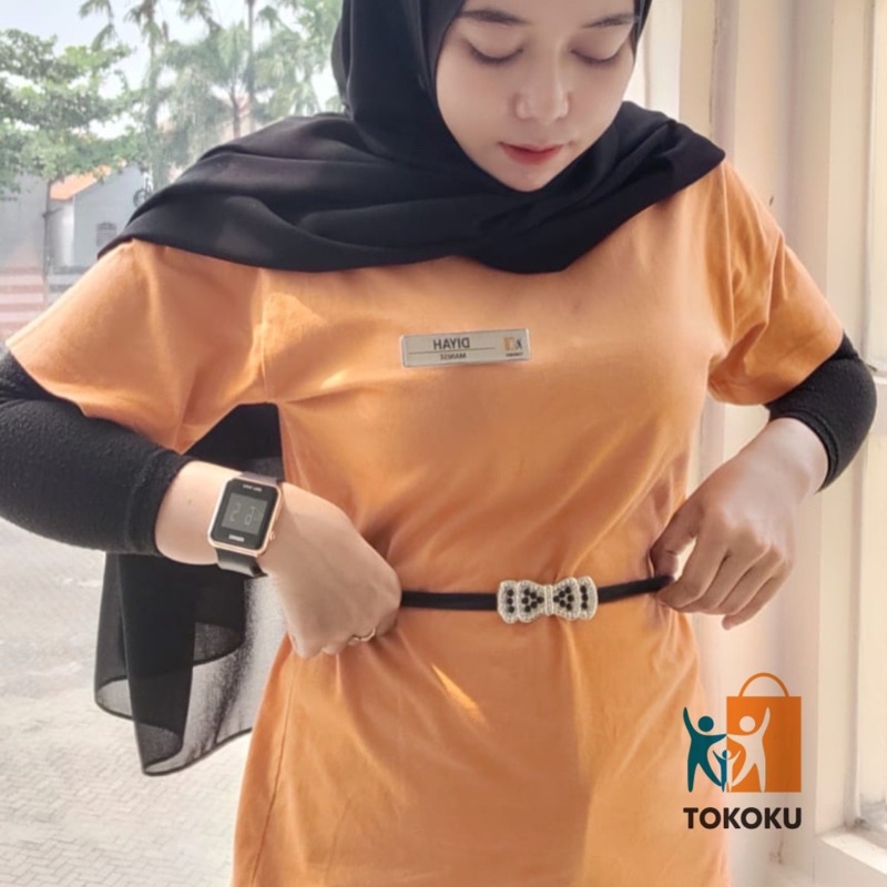 Ikat Pinggang Wanita Elastis Sabuk Rantai Gamis Ikat Pinggang Rantai B