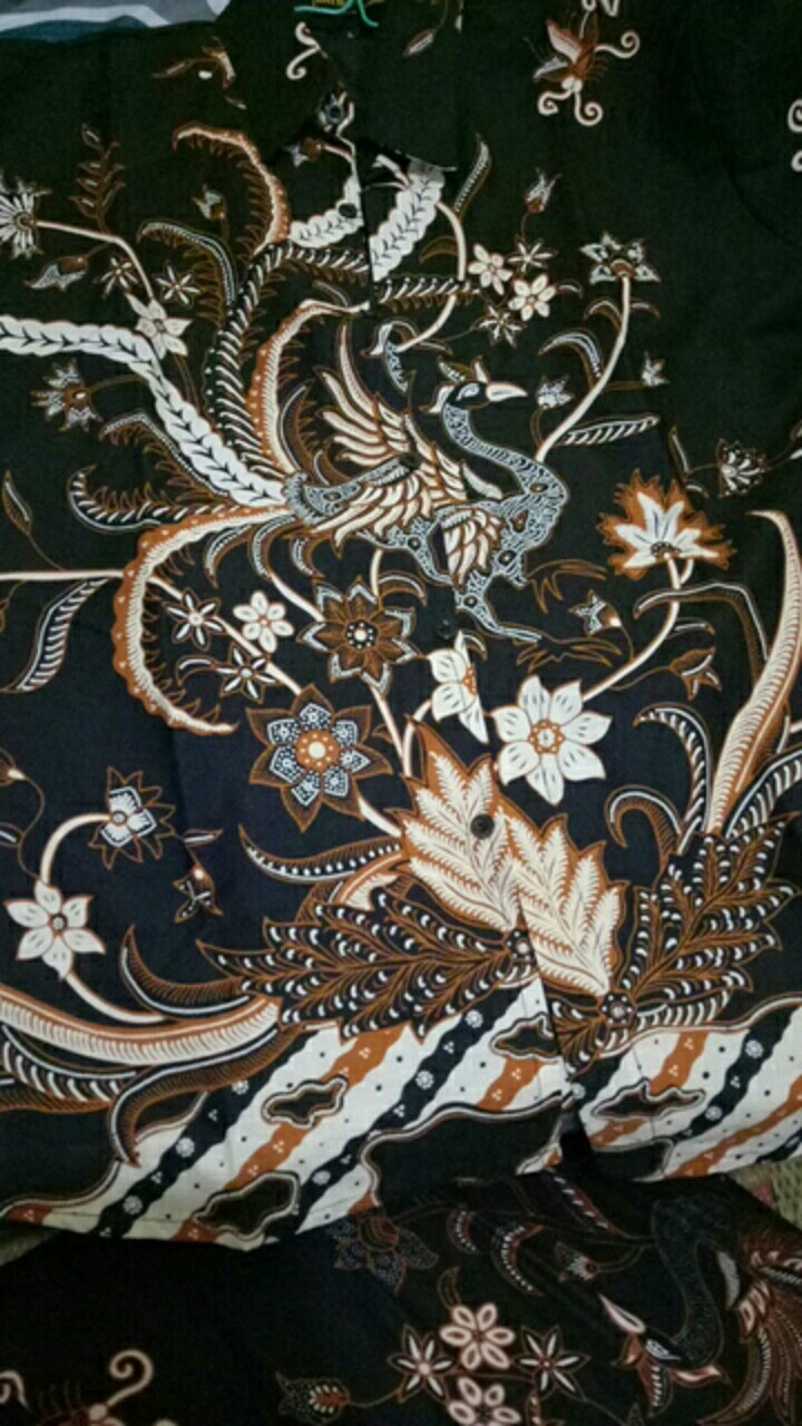 Batik Pria Cendrawasih Sogan Slim Fit Size M - Xxl Batik Solo Katun Primisima Full Furing