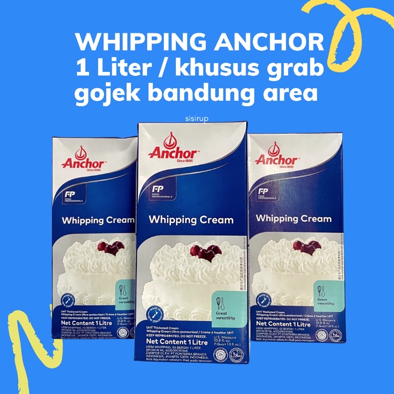 Whipped Cream Anchor 1 Liter / Fresh Cream / Whipping Cream