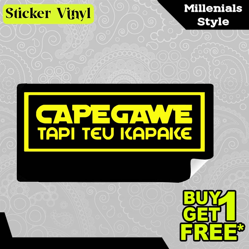 

Stiker Sticker Cape Gawe Teu Kapake Gambar Unik Desain Keren dan Kekinian Aesthetic Bahan Vinyl Satuan Anti Air