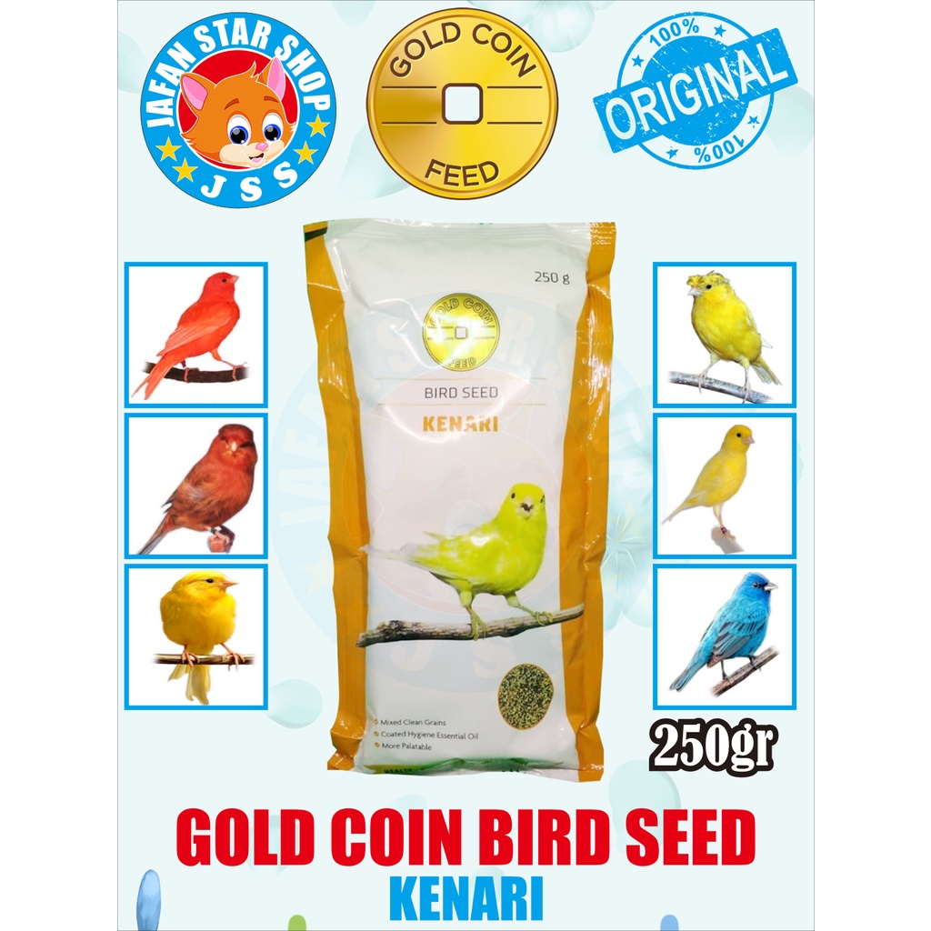 Jual Gold Coin Canary Pakan Burung Kenari 250gr Shopee Indonesia