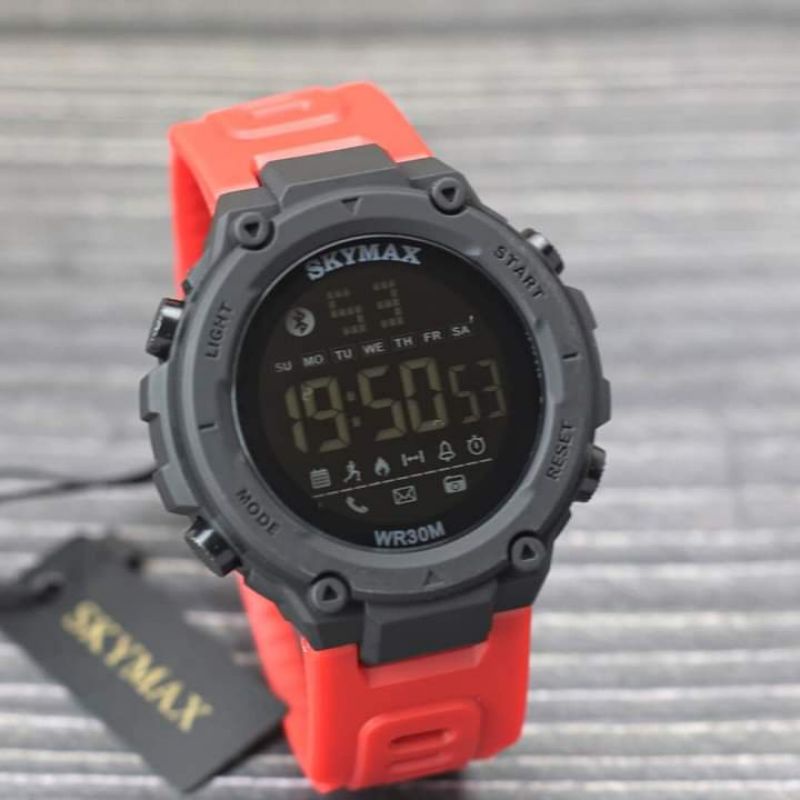 (BISA COD) JAM TANGAN PRIA SKYMAX DIGITAL RUBBER 4,5CM JAM FASHION-JAM TERLARIS