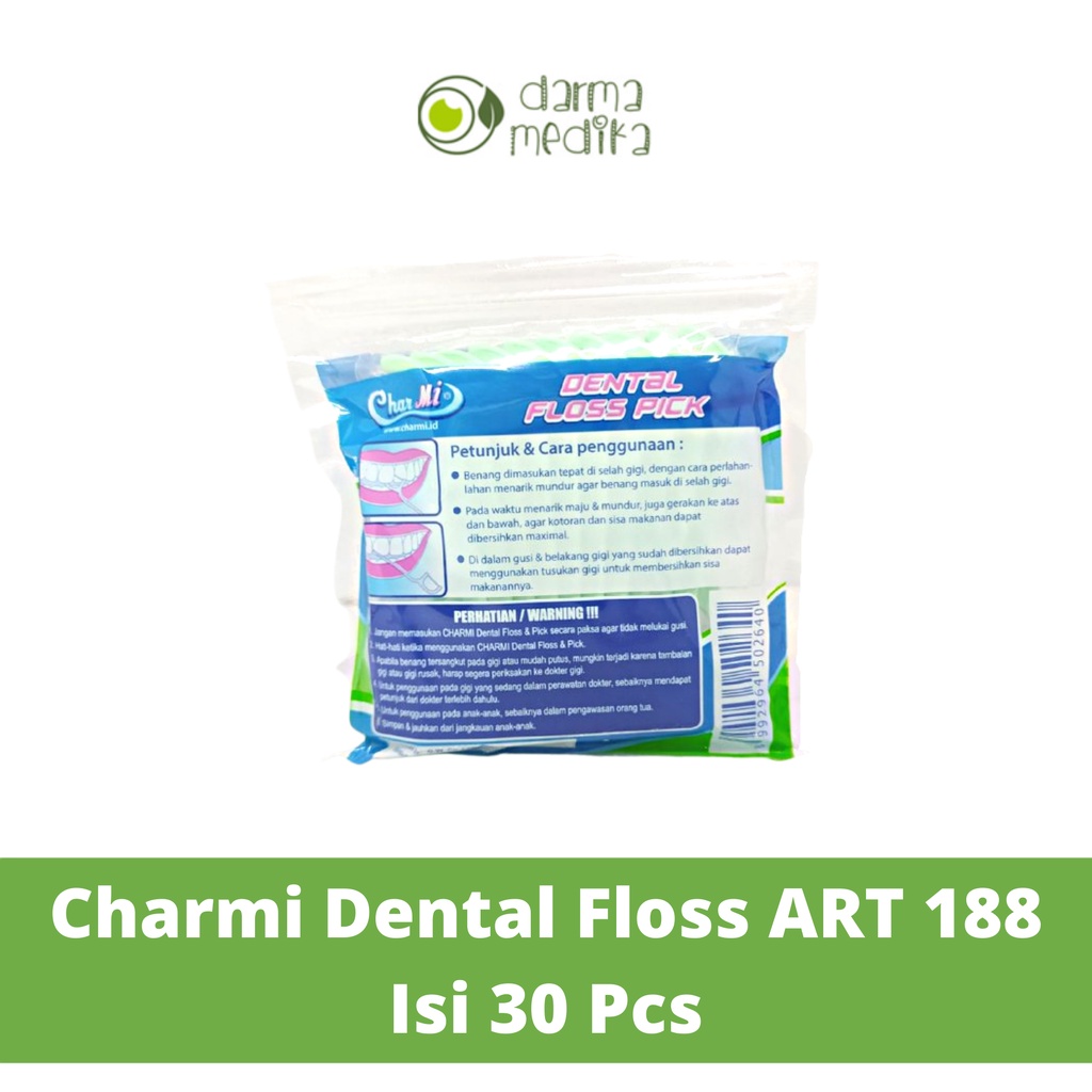 Charmi Dental Floss &amp; Pick Benang GIgi 30pcs 30 pieces ART 188