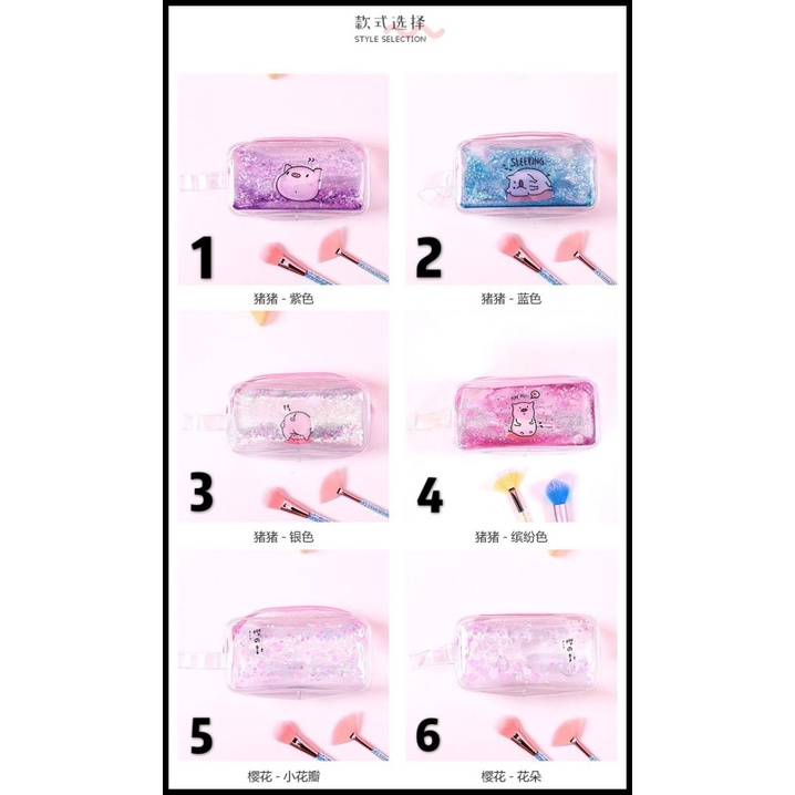 

Kotak Pensil Kartun/Gadis Kreatif Pasir Hisap/Tas Make Up