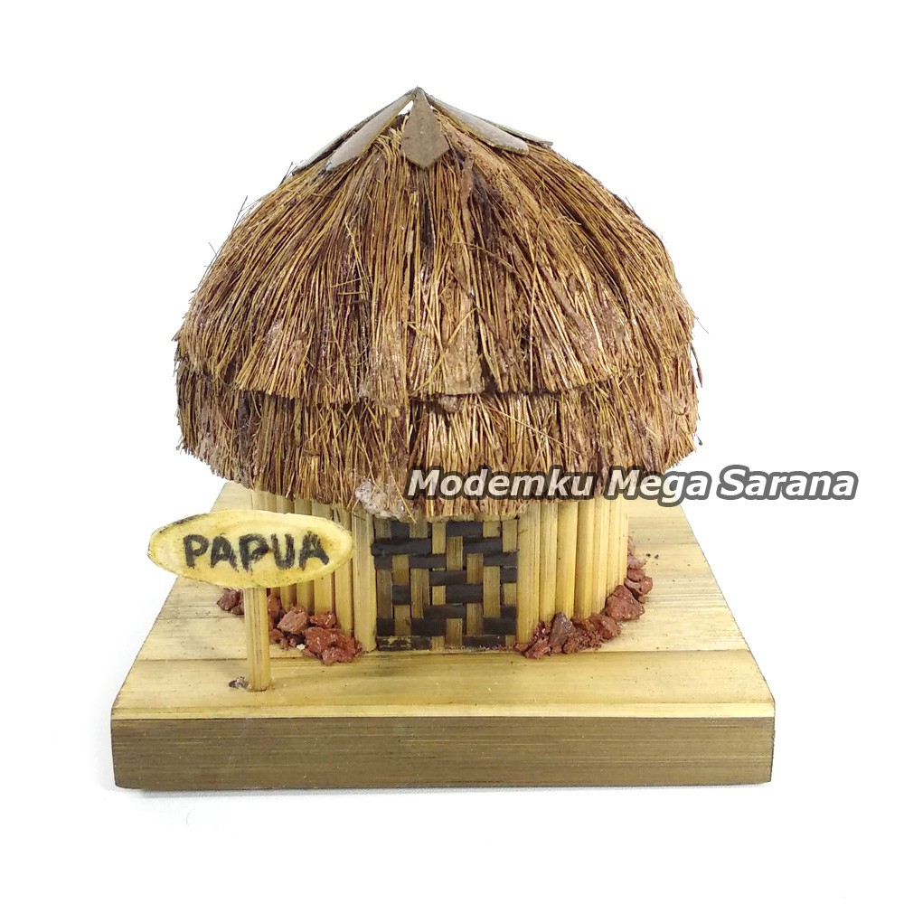 Miniatur Rumah Adat Papua Hanoi Dari Bambu Shopee Indonesia