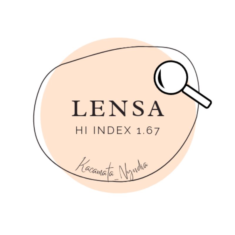 Lensa kacamata minus Tipis Hi Index 1.67