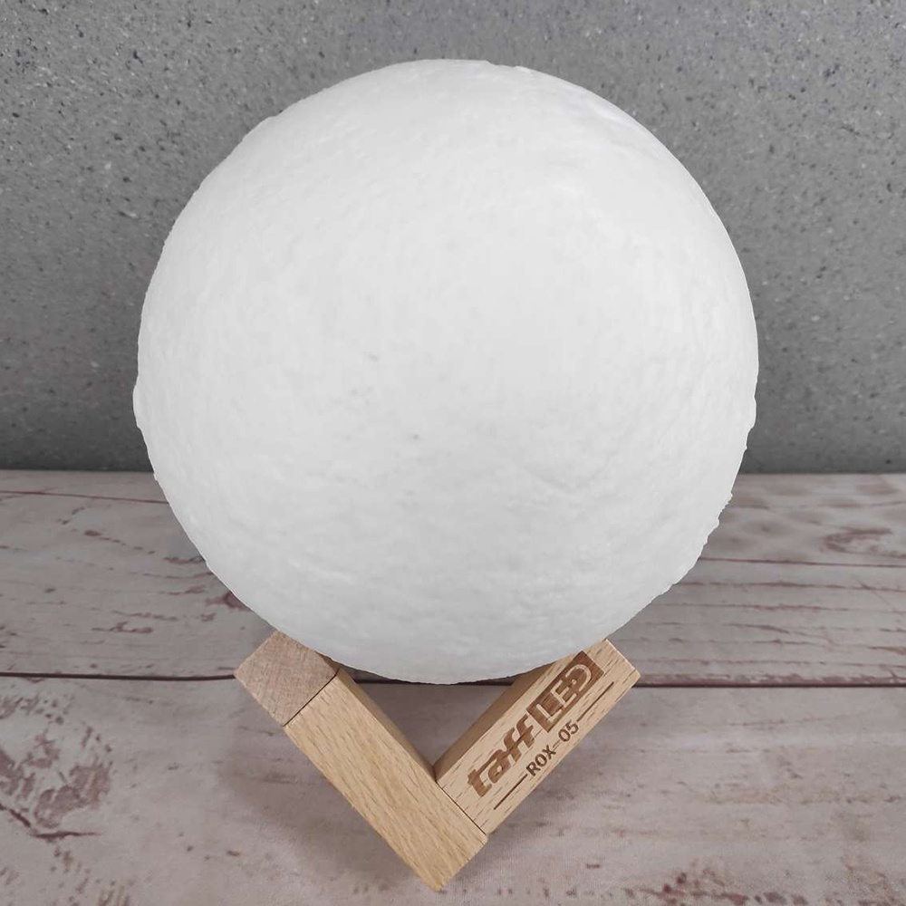 Lampu Tidur 3D Printed Moon Night Light Table Lamp 12 cm - ROX-05