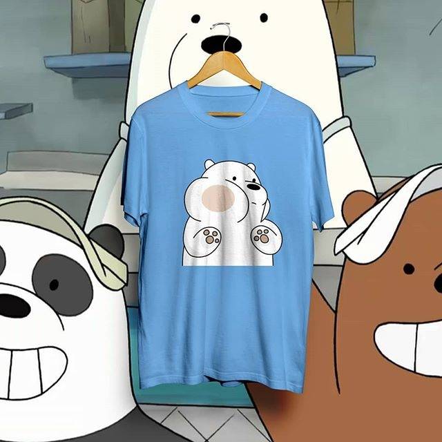 Kaos Ice Bear | Kaos We Bare Bears | Baju We Bare Bears | T-Shirt We Bare Bears | Kaos We Bare Bear