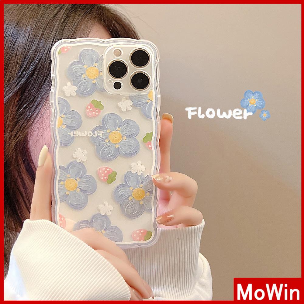 iPhone Case Silicone Soft Case Clear Case Wave Non-Slip Shockproof Camera Full Coverage Protection Oil Painting Flower For iPhone 13 Pro Max iPhone 12 Pro Max iPhone 11 iPhone7Plus