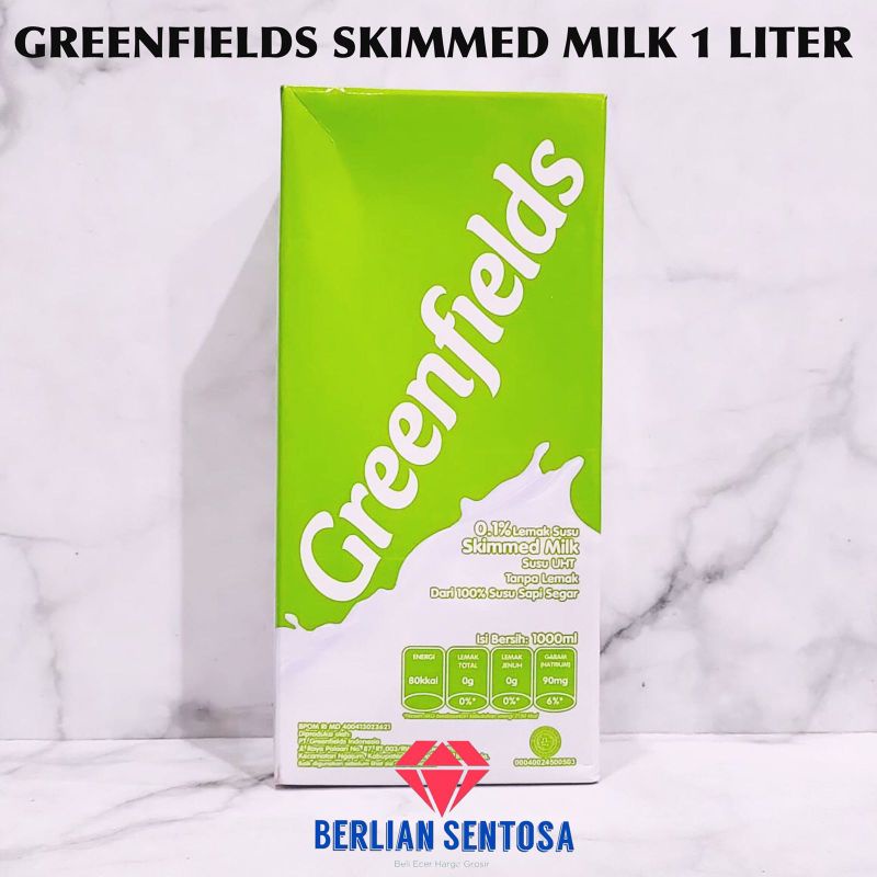 Jual greenfields skimmed milk 1 liter greenfield skim milk 1 liter ...