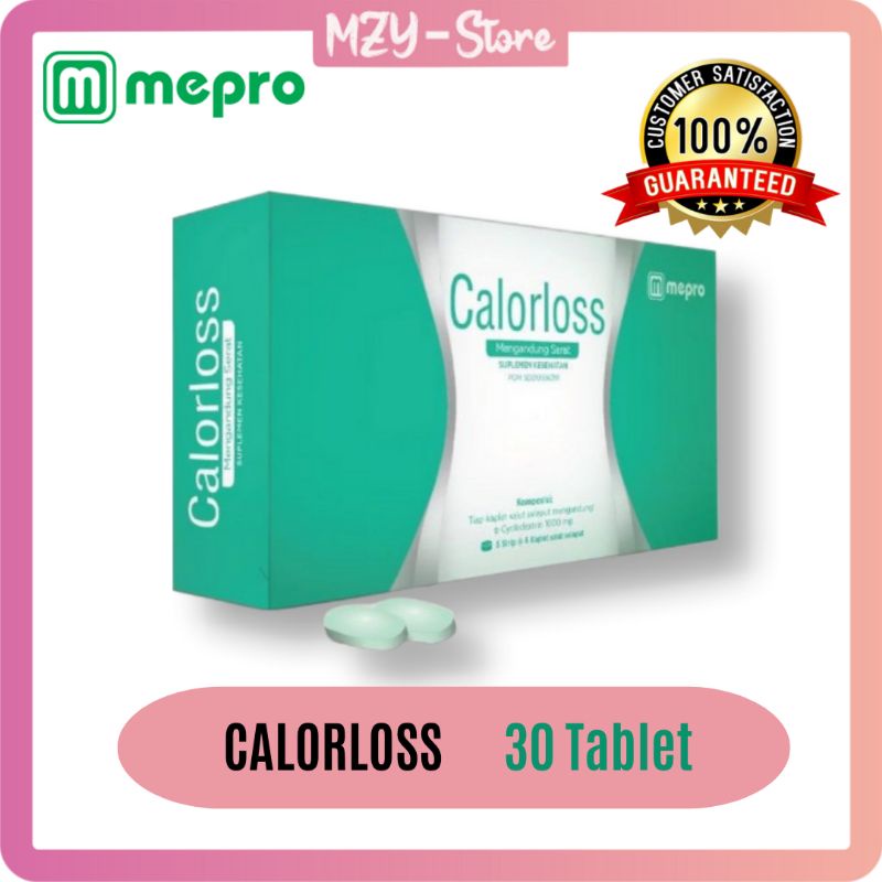 CALORLOSS Obat Pelangsing 30 Tablet Obat Diet Detoks Mengandung Serat Membantu Mengikat Lemak Original BPOM