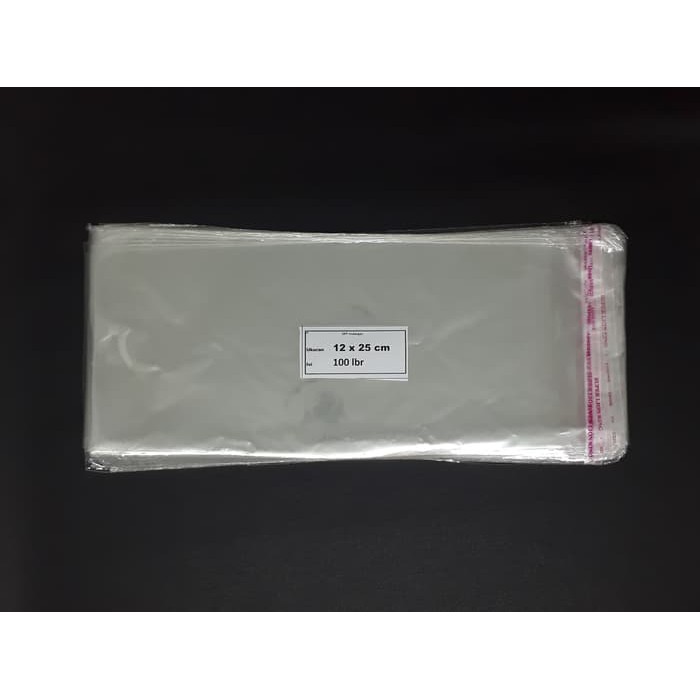 

PLASTIK SEAL 0PP 12 X 25 X 03 - PLASTIK PACKINGAN BENING ISI 100 LEMBA MAS