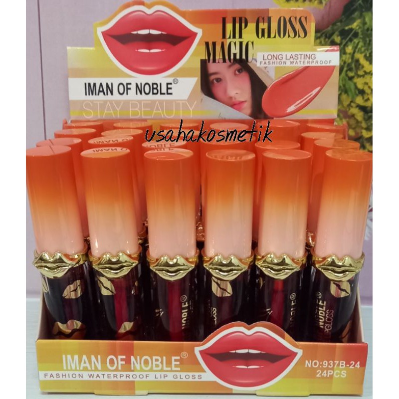 PROMO BESAR !!! PER6PCS LIP TINT IMAN OF NOBLE TUTUP BENTUK BIBIR NO.937B-24