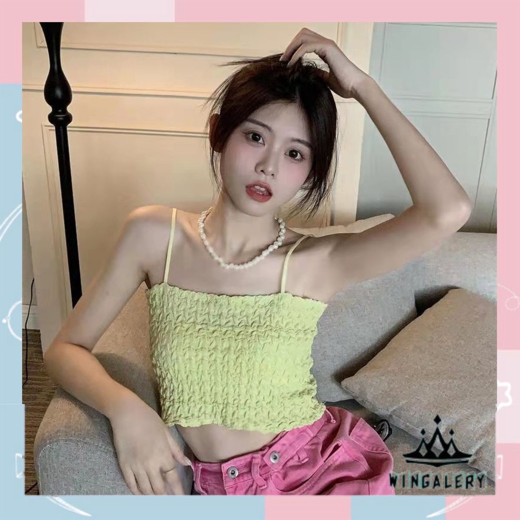 WINGALERY Tanktop Crop Top Bra Korean Style Import 1113