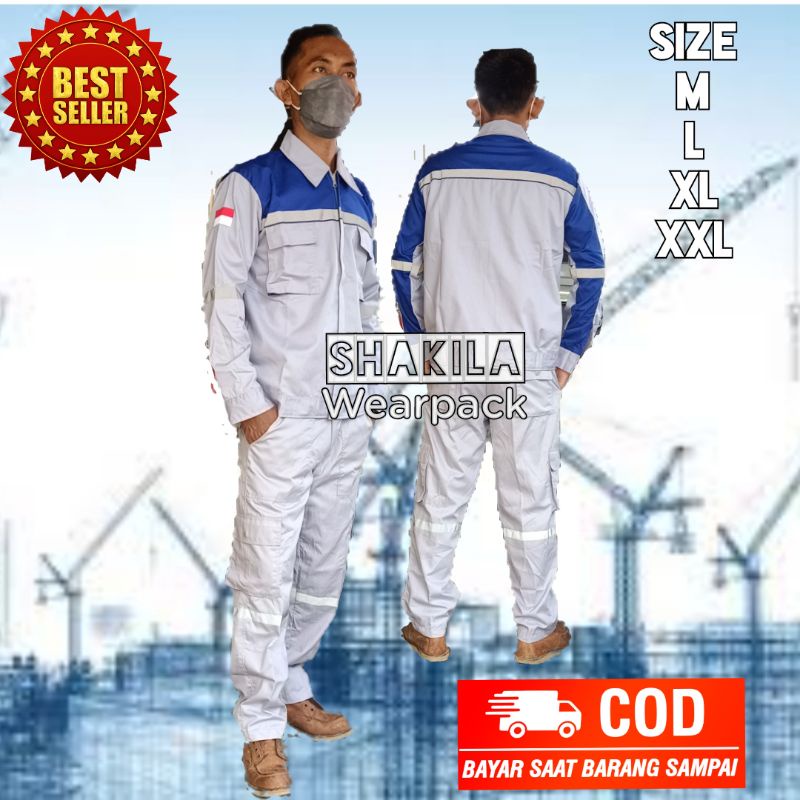 Wearpack setelan safety/wearpack atasan/kemeja safety