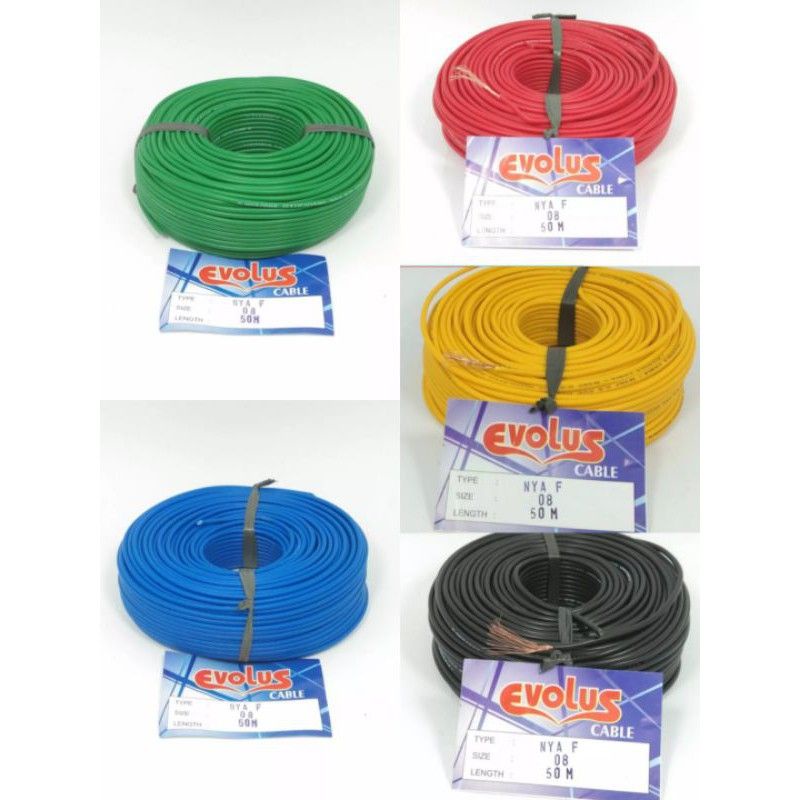 Kabel NYAF 0,8mm 50 Meter Kabel Tunggal Serabut