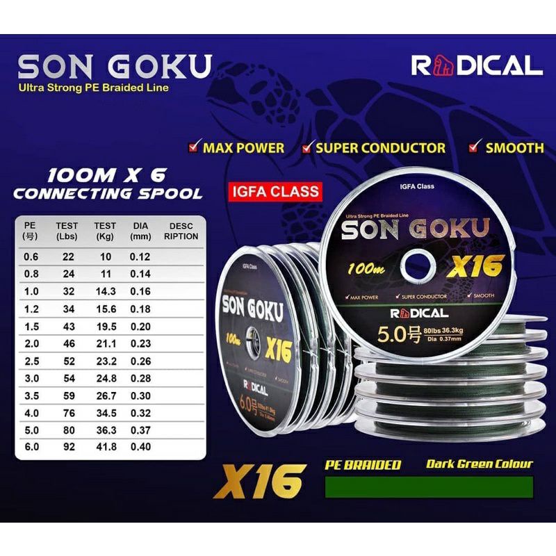 Senar Pe Radical Son Goku X16