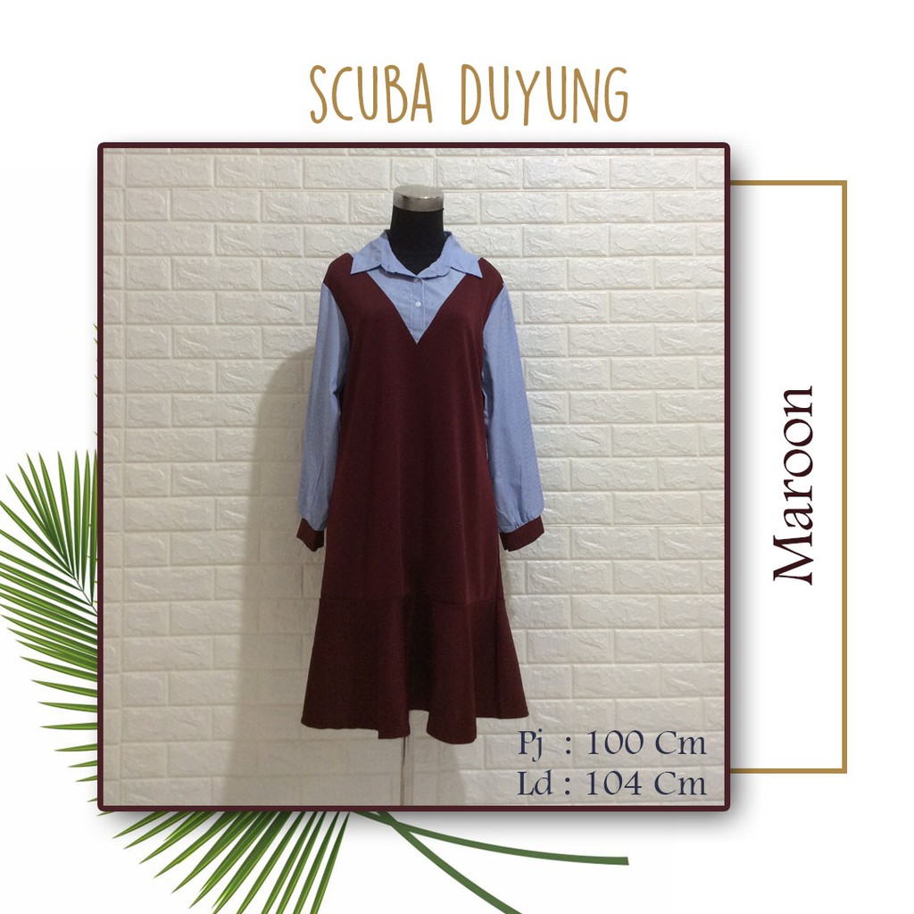 Artflow Dress Wanita Bahan Scuba Duyung