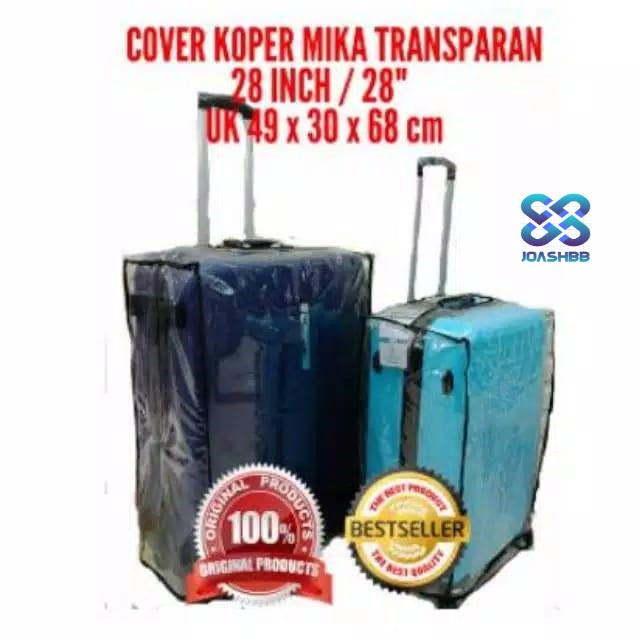 28&quot; Sarung Pelindung Koper Plastik Mika Transparant ukuran 28in - Hitam