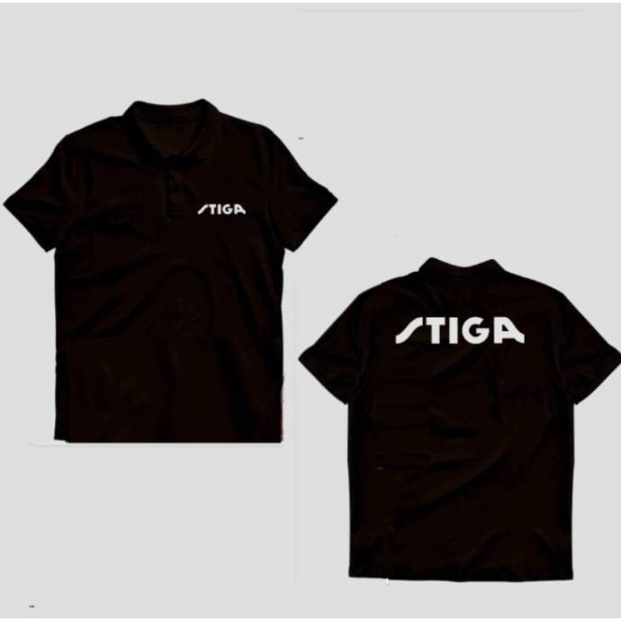 (DONE) KAOS POLO BAJU KERAH DISTRO STIGA PINGPONG POLOS CUSTOM TENIS MEJA COD FREE ONGKIR