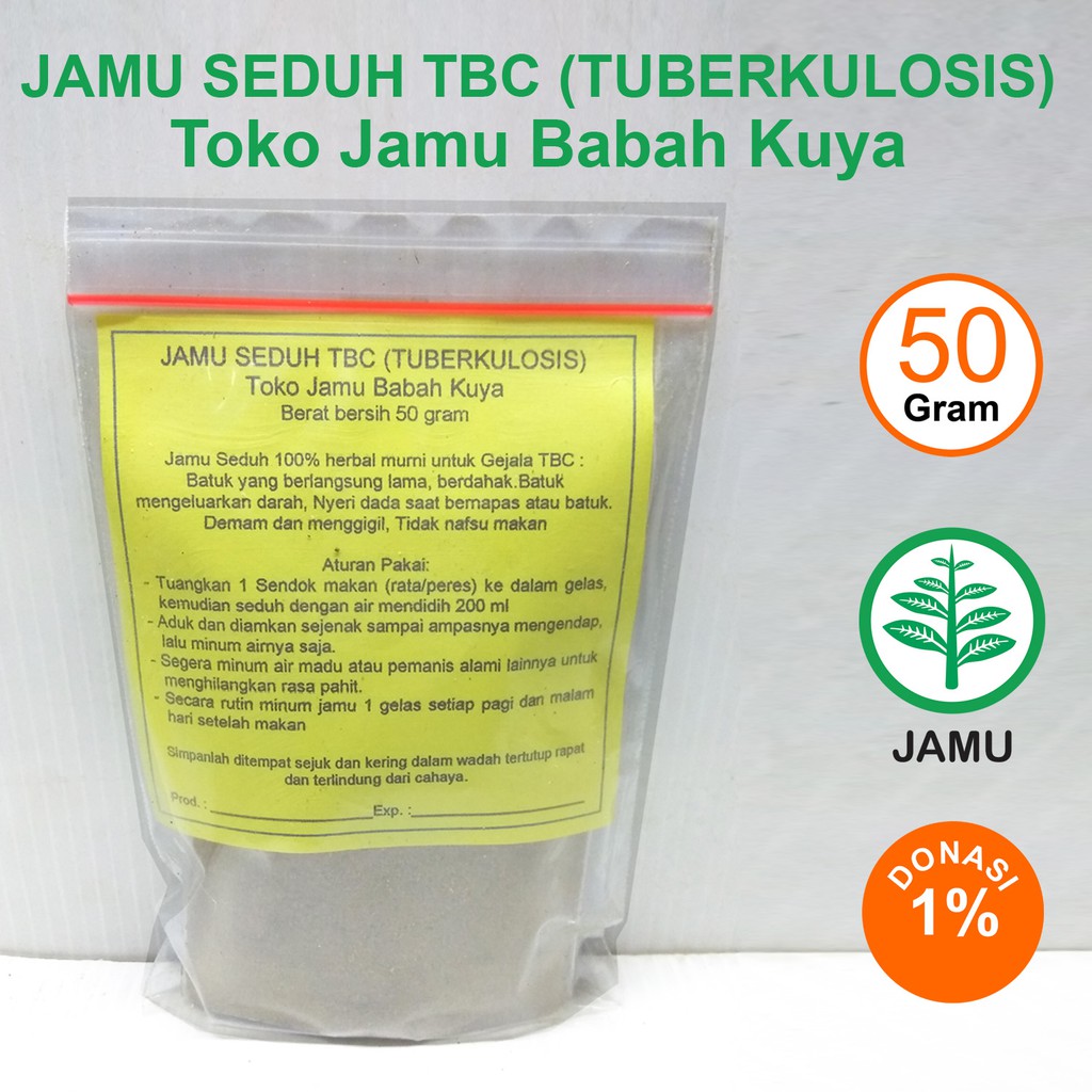 

Tuberkulosis TBC Toko Jamu Babah Kuya Racikan Seduh Serbuk Herbal Alami