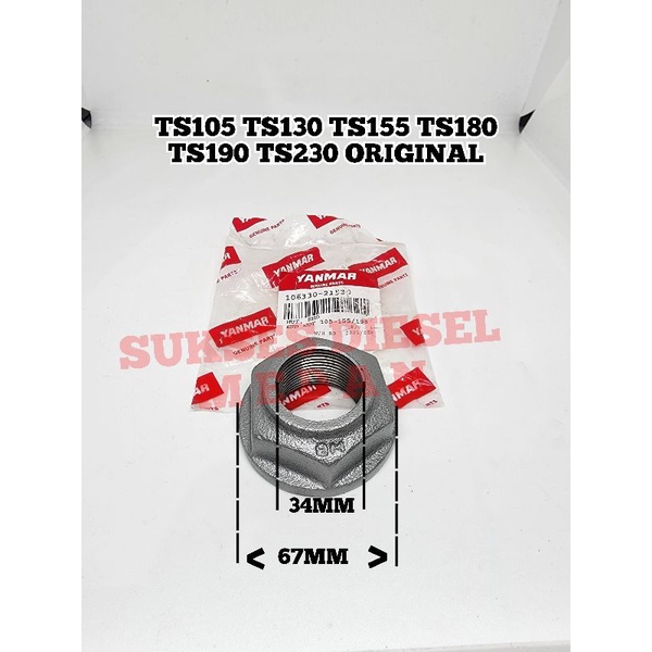 TS105 TS130 TS155 TS180 TS190 TS230 Nut Crankshaft Mur Kruk As Roda Angin Flywheel Mesin Diesel Yanm