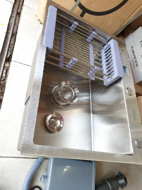 Bak cuci piring thsink stainless 304 tebal 60cmx45cm ada tempat pisau PROMO