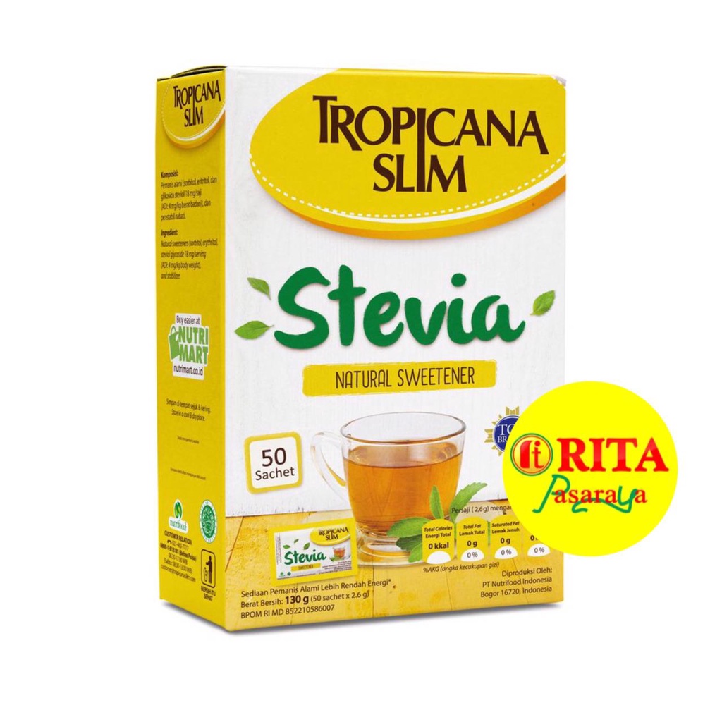 

Tropicana Slim Sweetner Stevia 50's 130gr