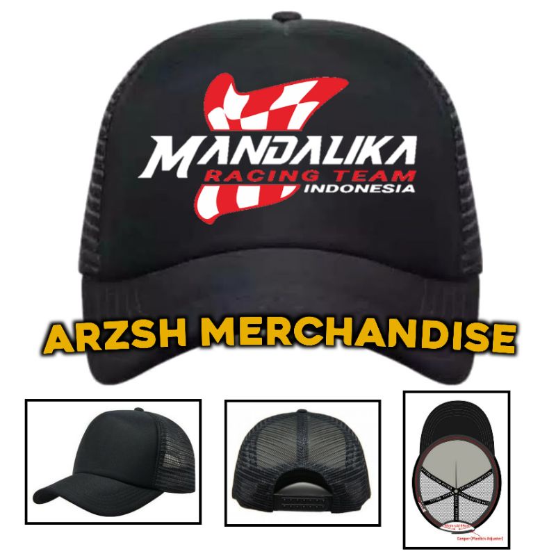 Topi Mandalika Racing Team Indonesia Trucker Jaring