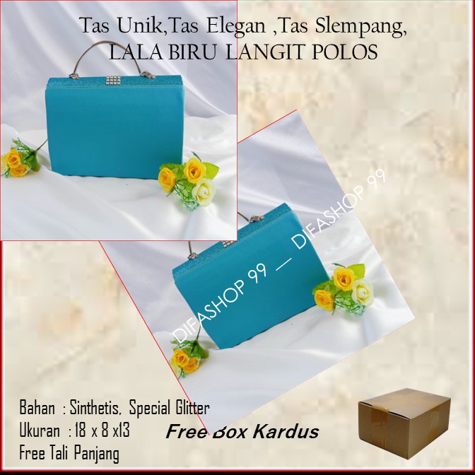 Tas Souvenir,Tas Home MadeLALA BIRU LANGIT POLOS,DIFASHOP 99