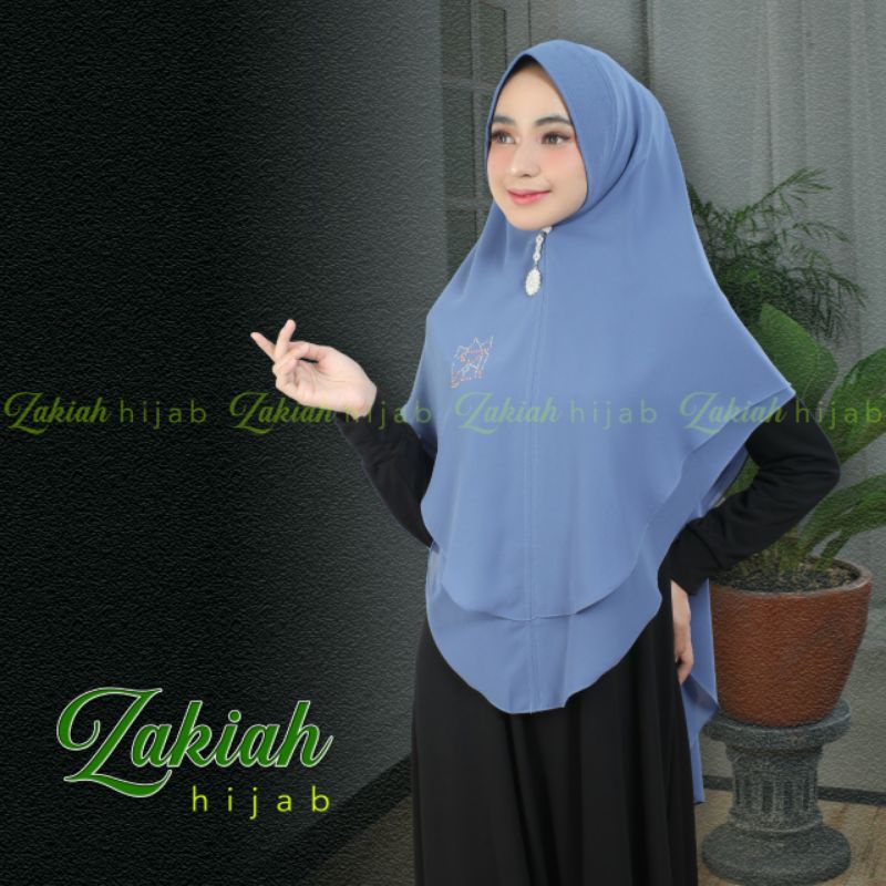 ((Ready Plat HERMES & HIJAB))Khimar Ceruty YASMIN JUMBO ori ZAKIAH