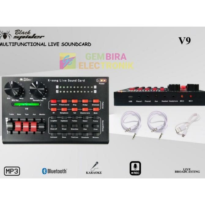 Mixer Audio Black Spider Multfungsional Live Soundcard V9