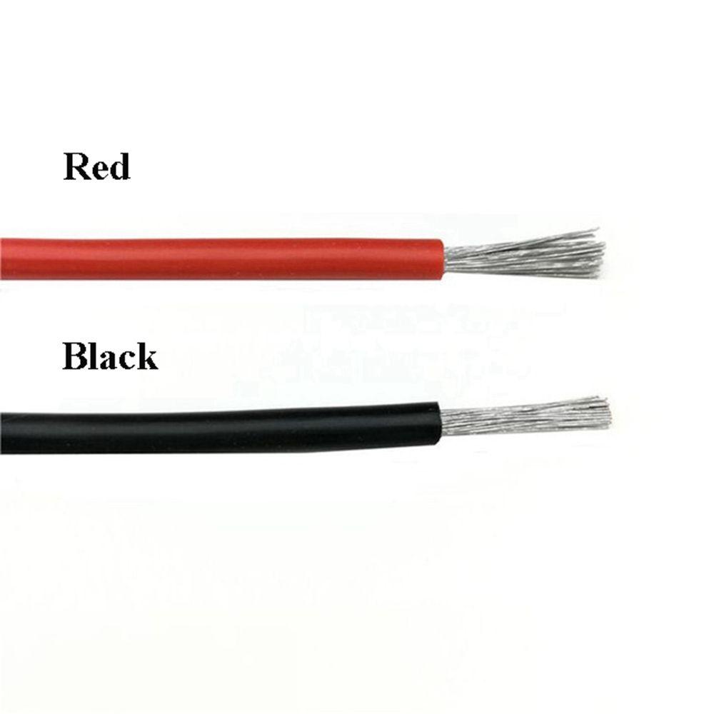 Kabel Silikon SOLIGHTER Hitam/Merah Suhu Tinggi 2meter Jalur Tes