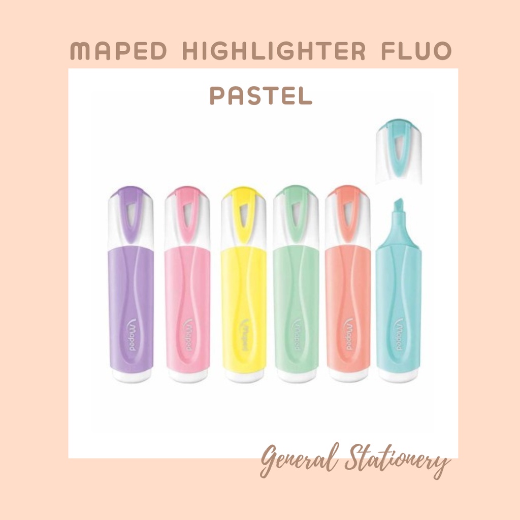 

Maped Highlighter Fluo Pastel/ Maped Penanda Warna Pastel
