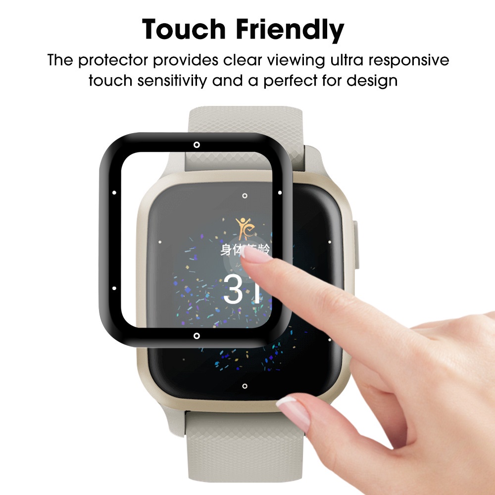 Film Pelindung Layar Smartwatch Garmin Venu SQ 2 / 2 3D Curved Transparan Anti Gores / Air