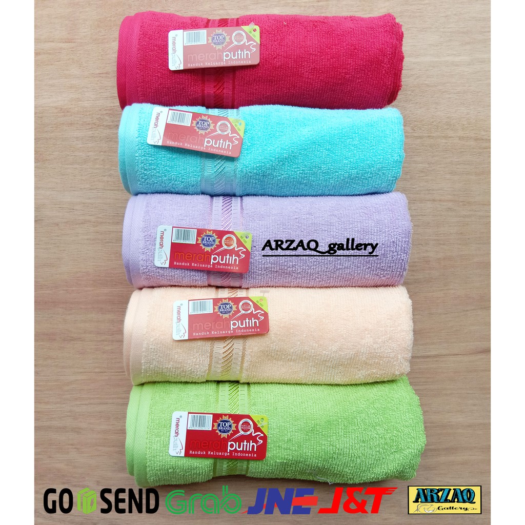 HANDUK MERAH PUTIH 70 X 135 | HANDUK MANDI | HANDUK DEWASA | HANDUK JUMBO| HANDUK MANDI