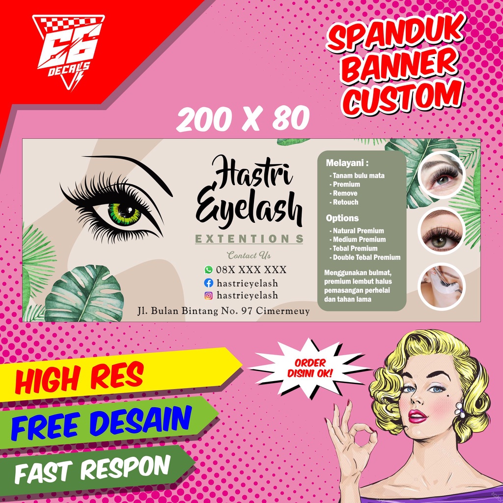 SPANDUK/BANNER EYELASH EXTENTIONS