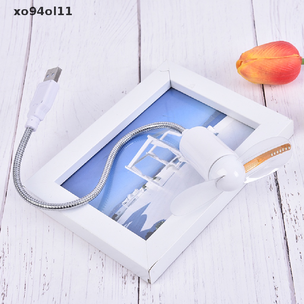 (hotsale) Kipas Tangan Mini Portabel Flexible Dengan Tampilan Jam LED Untuk Laptop PC