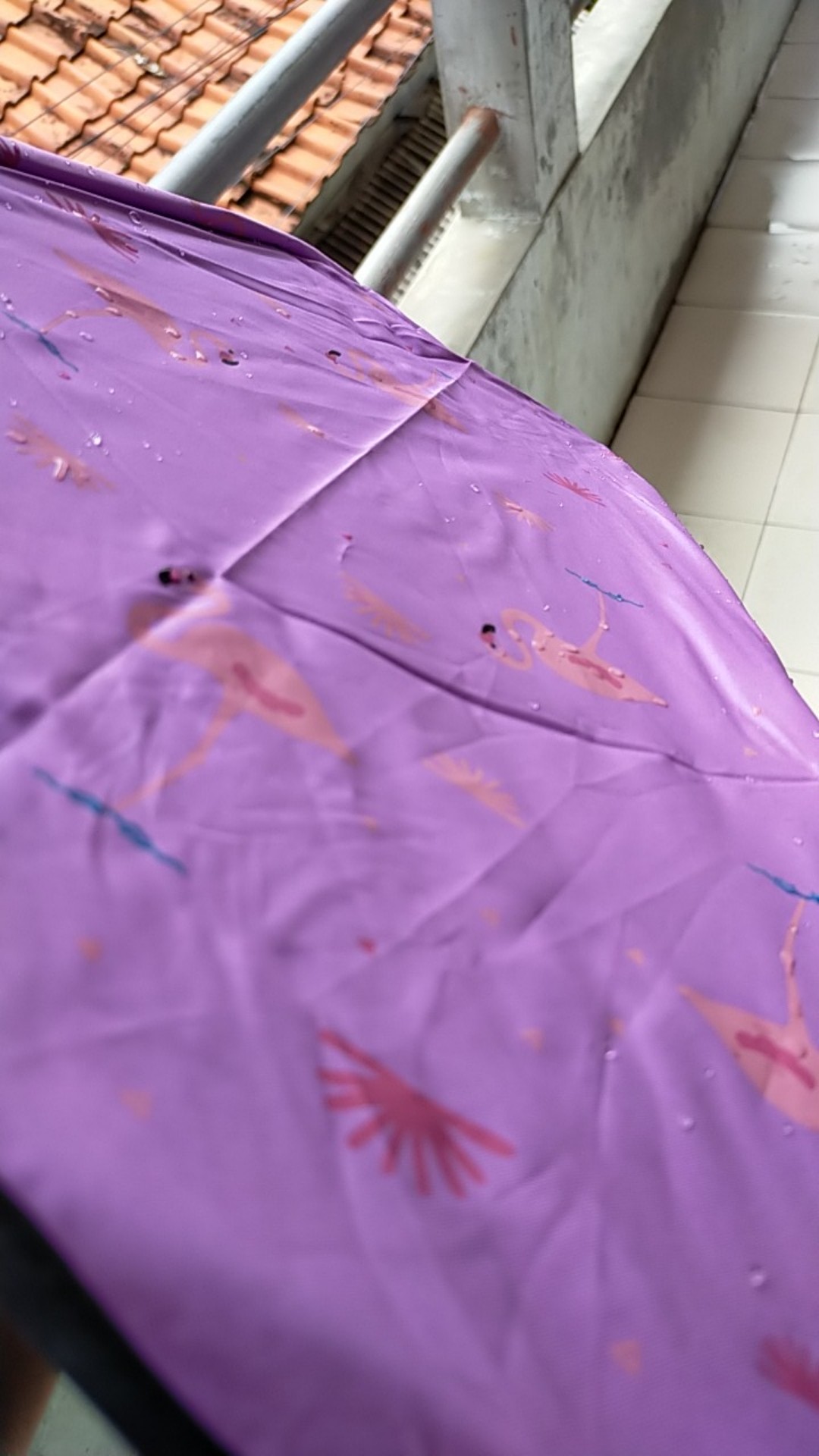 Payung Lipat Flamingo Bunga Cantik . Folded Umbrella Lucu Unik Anti Uv