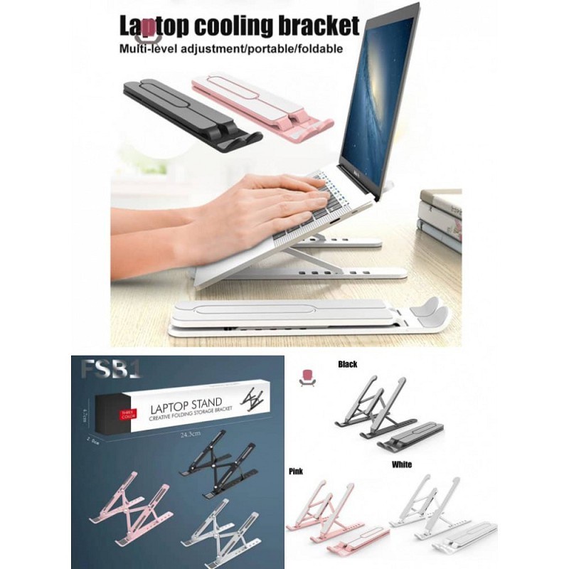 Laptop Stand Holder Lipat Adjustable Anti Slip Laptop Portable