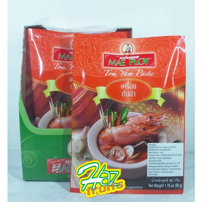 

Mae Ploy Tom Yum Curry Paste - Bumbu Tom Yum Thailand 50 gr (Halal)