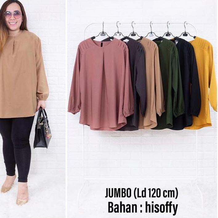QR-53 ATASAN PUTIH JUMBO WANITA LD120CM HD278 ✢